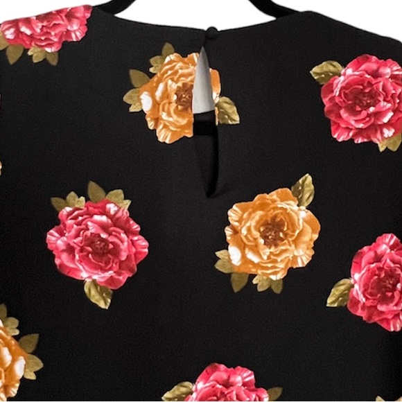 EUC | Nicole Miller Studio | Floral Dress with Lace/Mesh on Sleeves | Size 2 - Picture 6 of 11